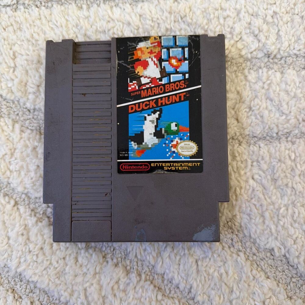 1985 Super Mario Bros. AND Duck Hunt Original Nintendo NES-MH-USA Game Cartridge